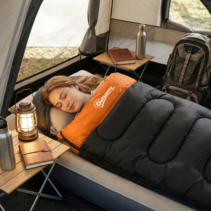 Sleeping Bag for Adults, Lightweight & Compact Sleeping Bag, Grey