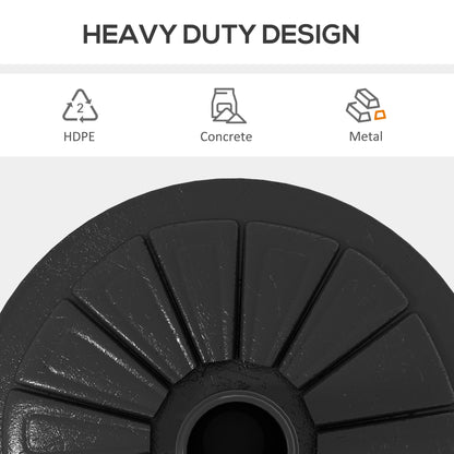 13 kg Patio Umbrella Base Stand, Concrete Umbrella Holder, Black