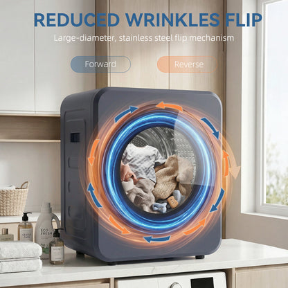 800W Compact Dryer Machine, 4kg Small Vented Tumble Dryer, Grey