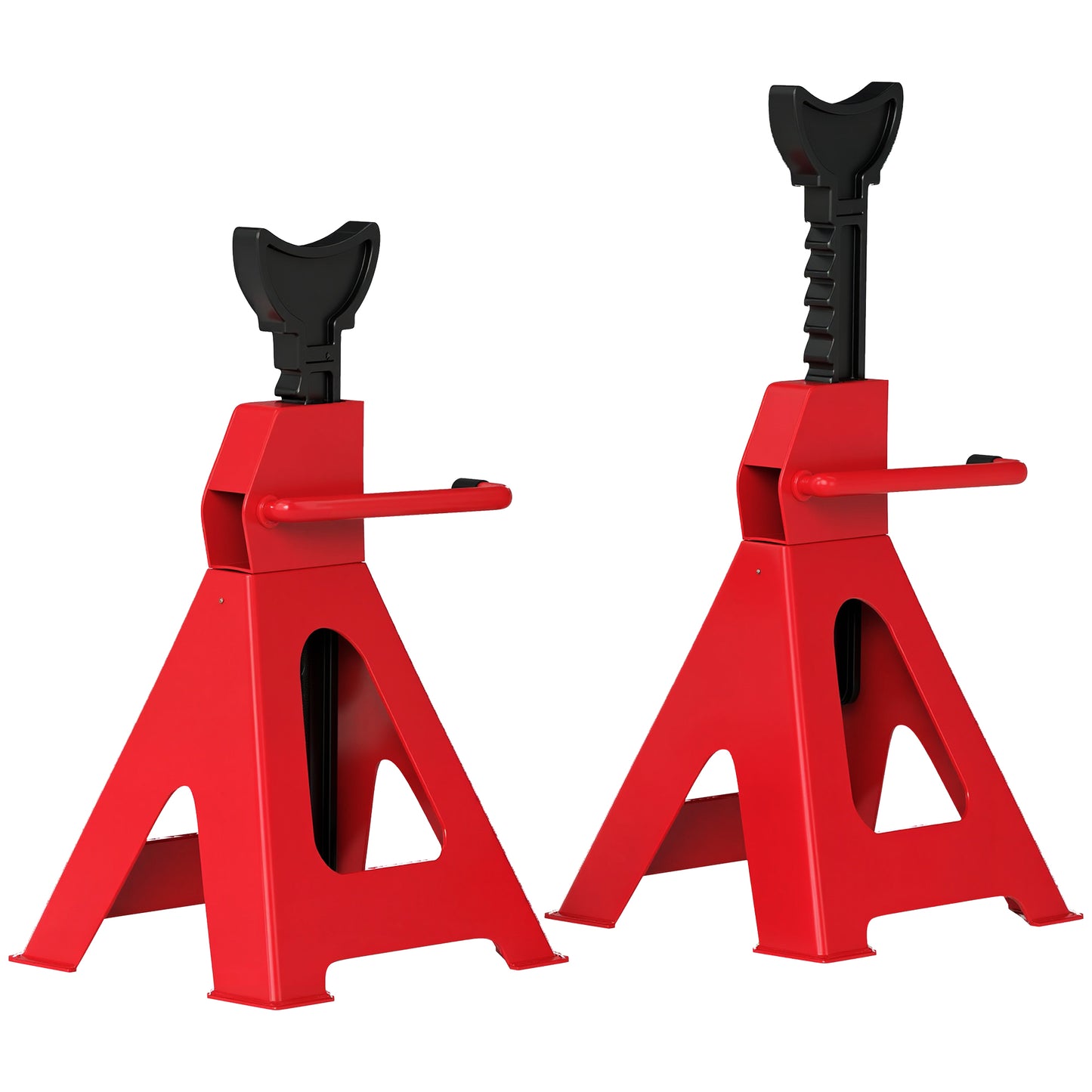 3 Ton Axle Stands, Adjustable Car Jack Stands, Pack of 2, Red