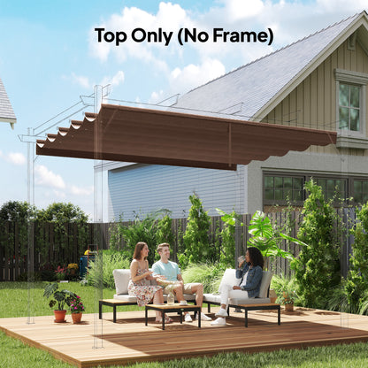 2.55x2.5 m Pergola Cover Replacement for 3x3 m Frame, Brown