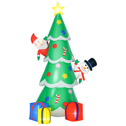 7ft Christmas Inflatable Tree LED Lighted Indoor Outdoor Decoration
