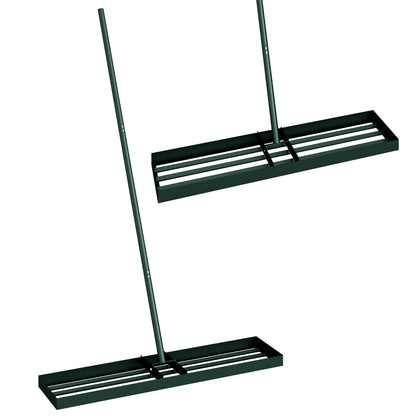 113 x 26 cm Lawn Levelling Rake with 169 cm Handle
