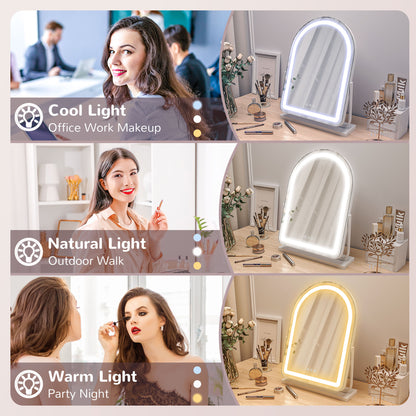 Vanity Mirror with Light, 3 Colour, 360 Degree Rotation, Touch Screen