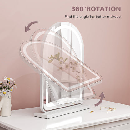 Vanity Mirror with Light, 3 Colour, 360 Degree Rotation, Touch Screen