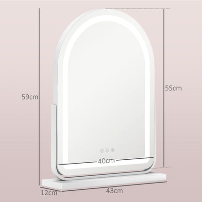 Vanity Mirror with Light, 3 Colour, 360 Degree Rotation, Touch Screen
