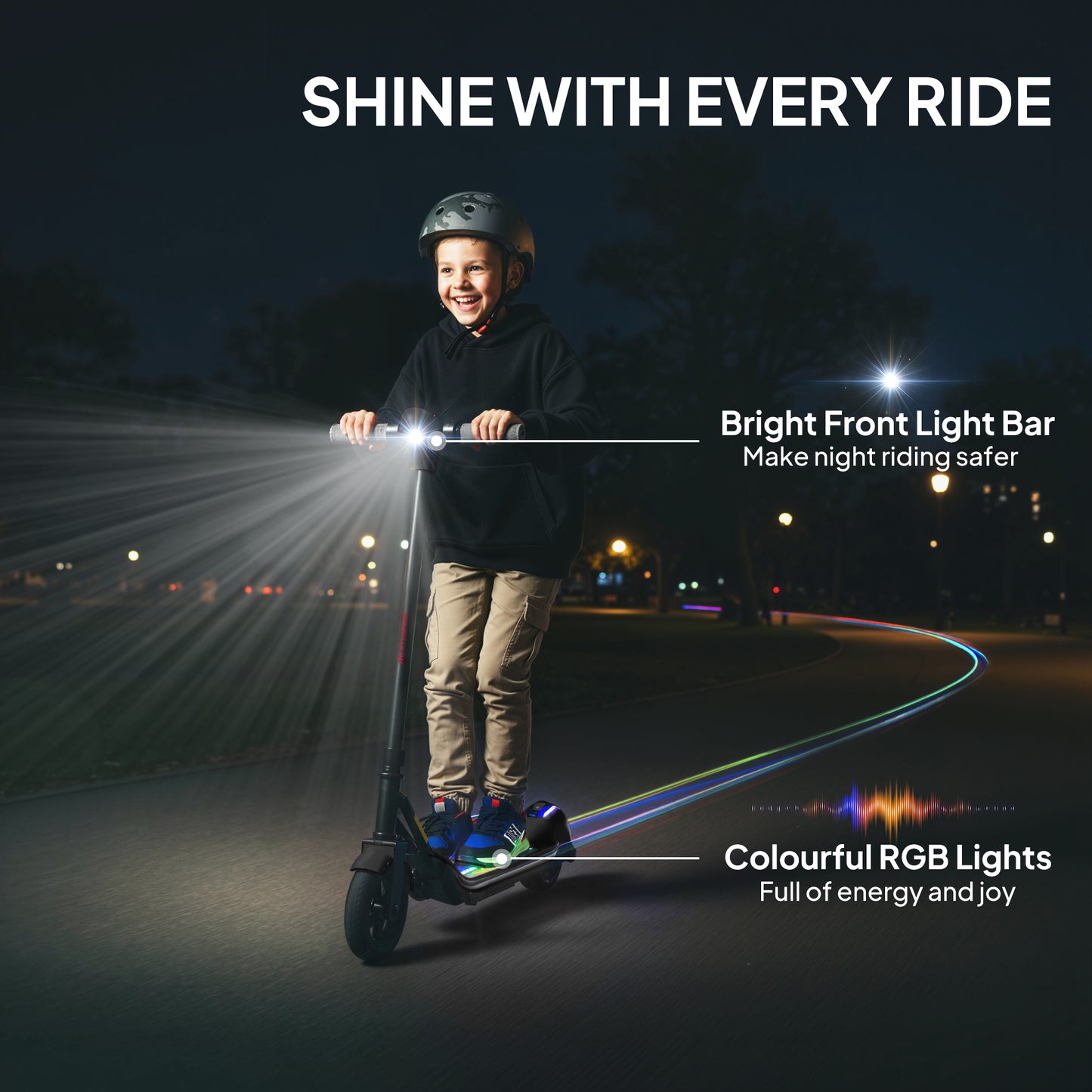 Electric Scooter, Lightweight E Scooter with LED Display, Black