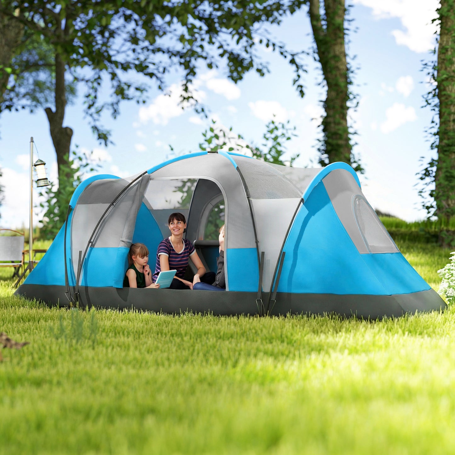 5-6 Man Camping Tent, Water Resistant Hiking Shelter