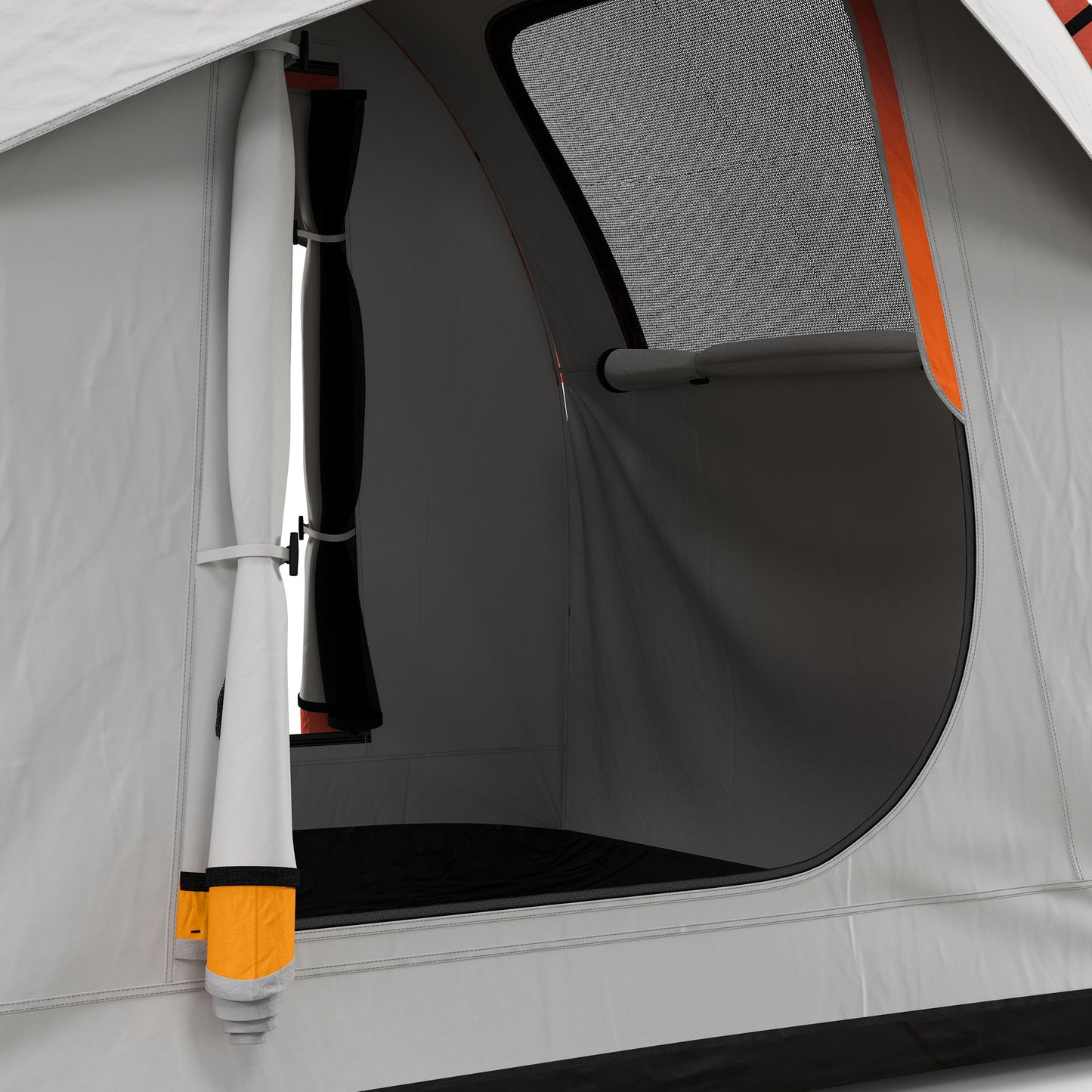 SUV Car Tent for Camping, Waterproof PU2000mm, 5 Man Tailgate Tent, for SUV Van Pickup, 2.4 x 2.1 m, Grey and Orange