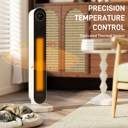 Ceramic Electric Heater, 2000W Fan Space Heater, White