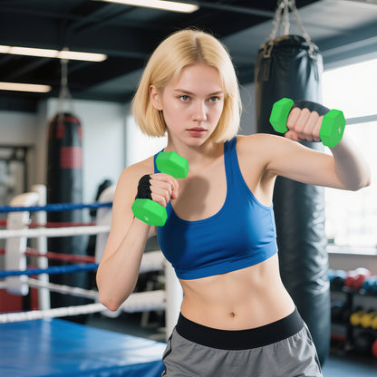 Hex Dumbbells Set with Dumbbell Rack,  2 x 1kg, 2 x 2kg, 2 x 3kg