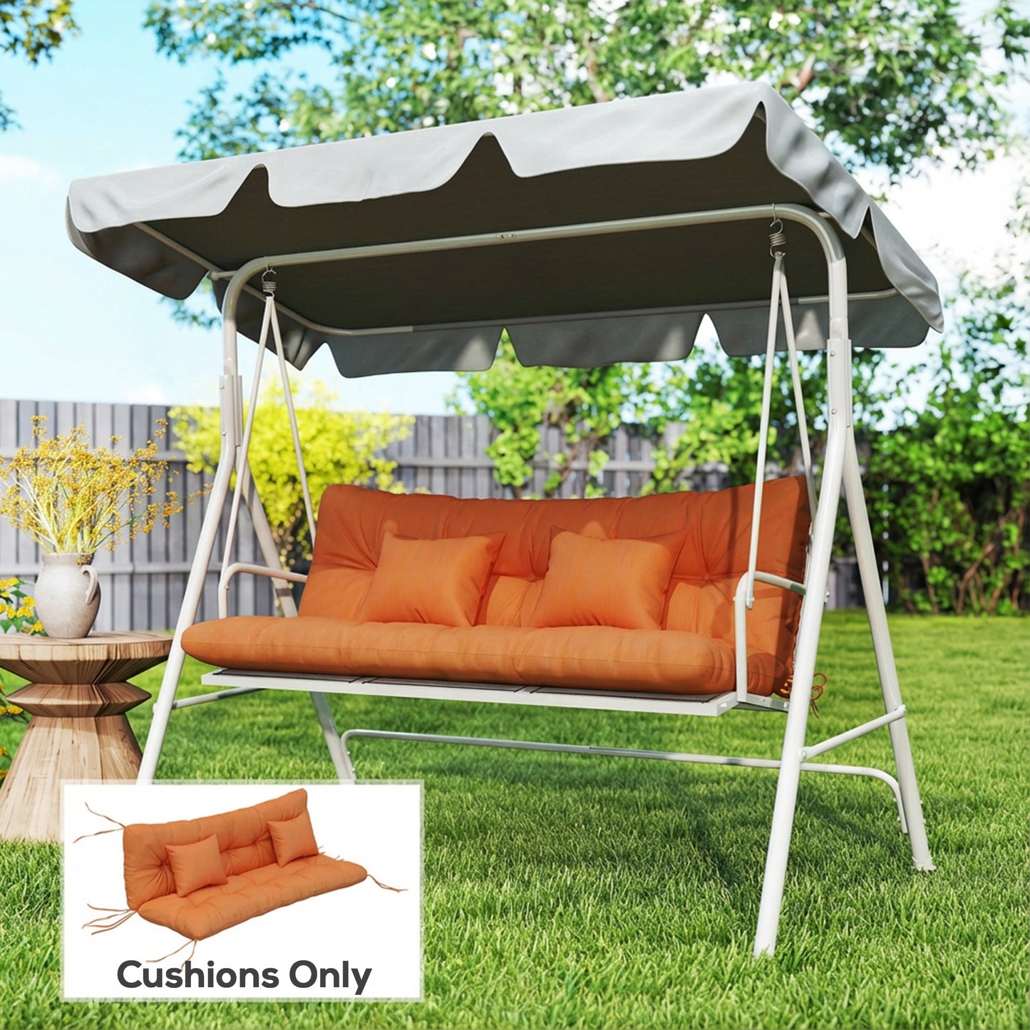 Outdoor Seat Cushions Back Cushion with 2 Pillows, Seat Pads