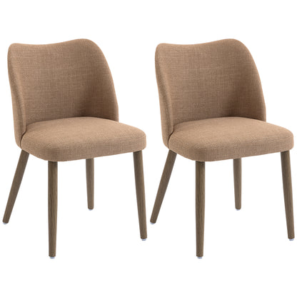 Dining Chairs Set of 2, Kitchen Chairs with Padded Seat, Curved Back