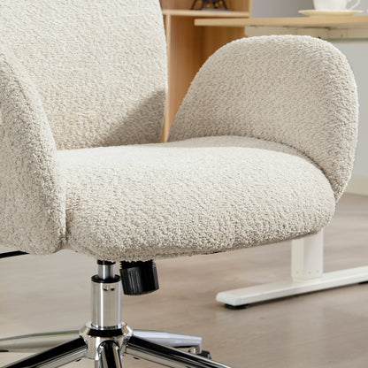 Office Chair with Adjustable Headrest, Comfy Desk Chair, Pale Grey