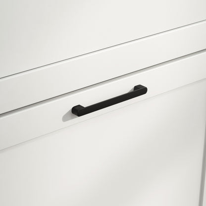 Modern Shoe Cabinet with 2 Flip Drawers and Adjustable Shelves, White