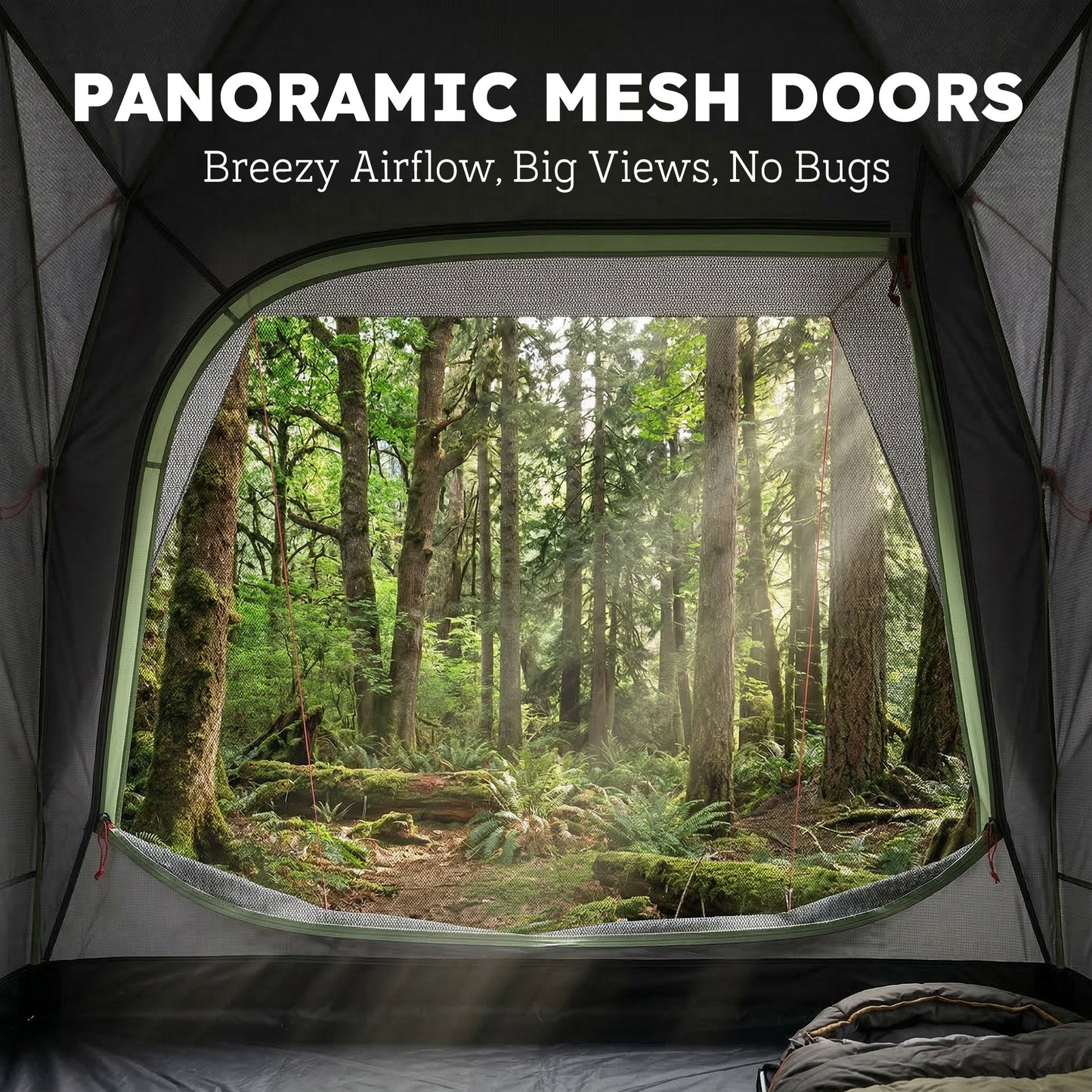Car Tent, 3000mm Waterproof Tailgate Tent, 250 x 245 x 235 cm with Mesh Windows and Storage Bag, Quick Setup Trunk SUV Boot Shelter for Family Camping Travelling Outdoor Activities