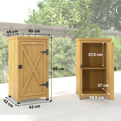 Wooden Garden Shed, Garden Tool Storage Shed with Shelf Brown