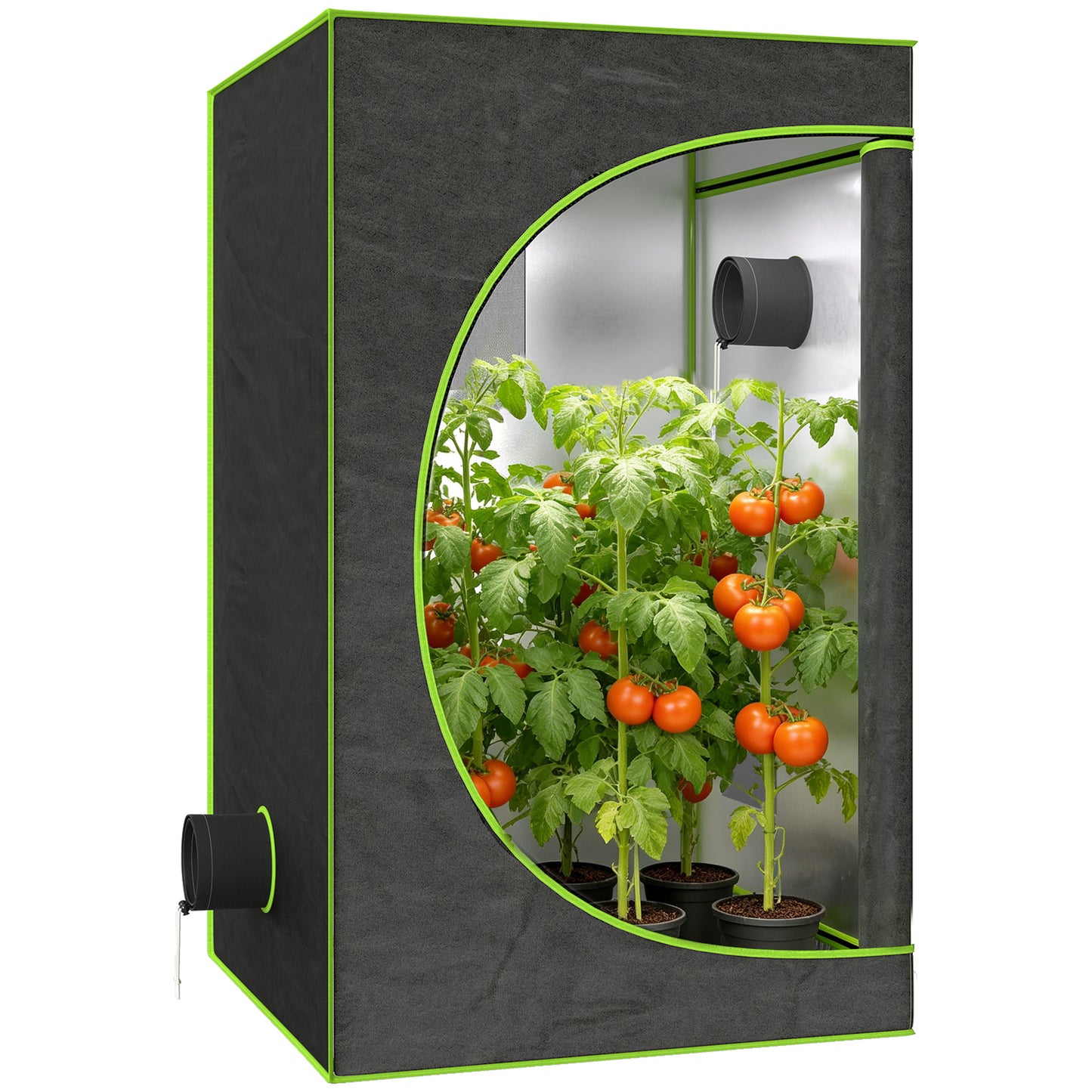 Grow Tent, Reflective Mylar Hydroponic Growing Tent, Black