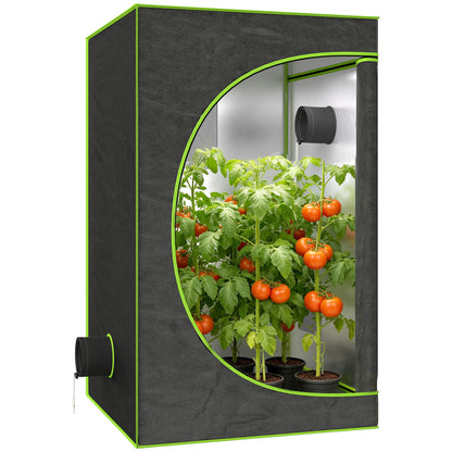 Grow Tent, Reflective Mylar Hydroponic Growing Tent, Black