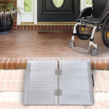 2ft Aluminium Folding Wheelchair Ramp Equipment Mobility Suitcase