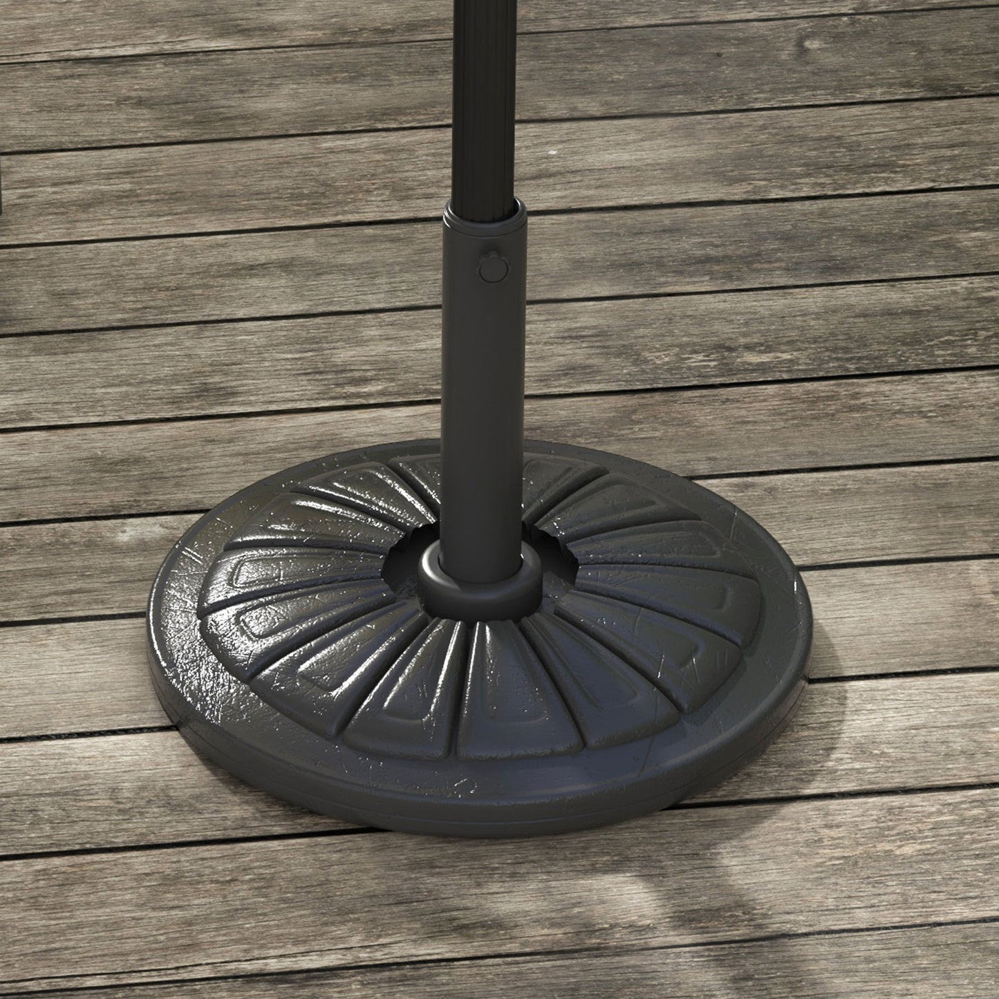 13 kg Patio Umbrella Base Stand, Concrete Umbrella Holder, Black