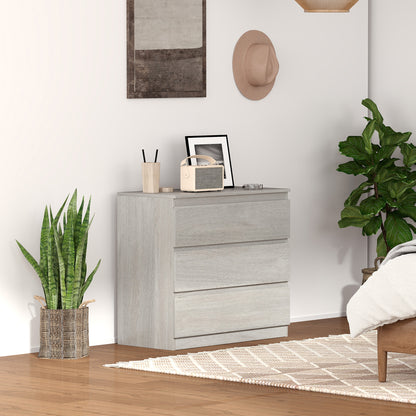 Chest of Drawers, 3 Drawer Storage Cabinet Unit for Bedroom, Grey