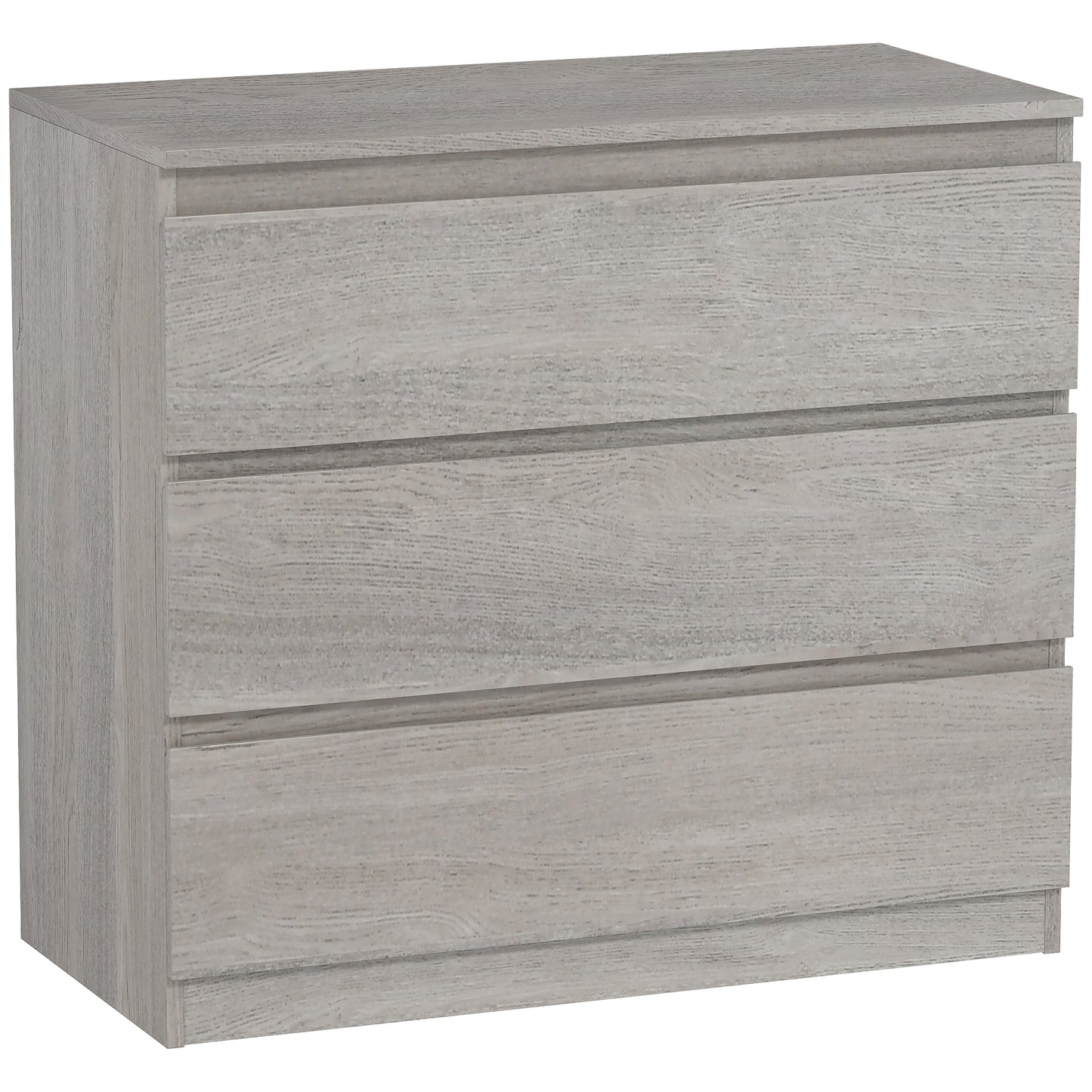 Chest of Drawers, 3 Drawer Storage Cabinet Unit for Bedroom, Grey