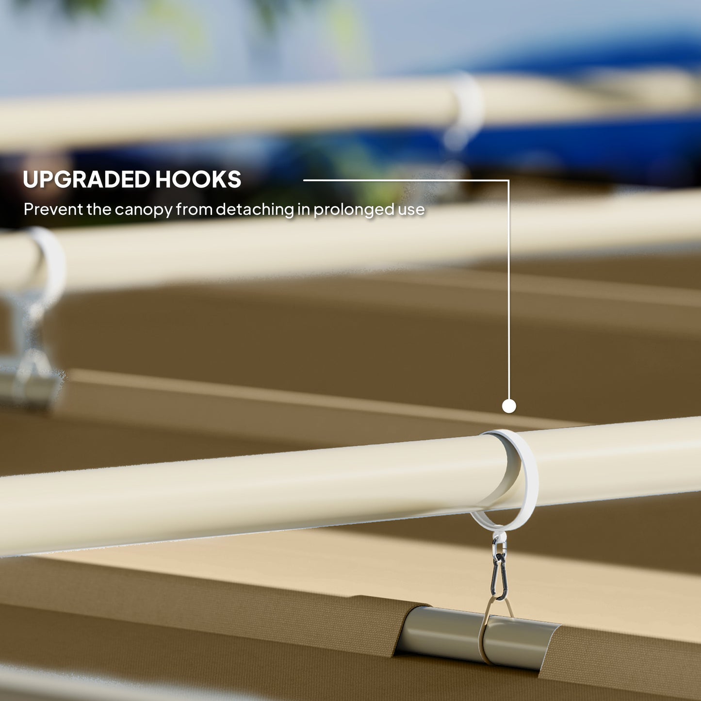3 x 3(m) Garden Pergola with Retractable Roof, UPF30+, Khaki