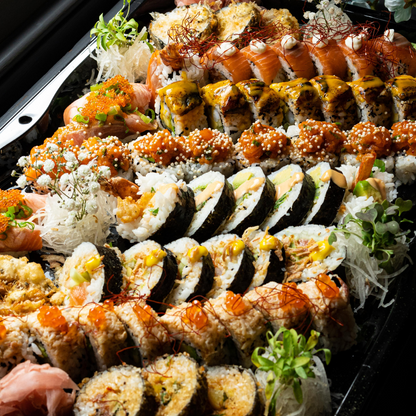 Kyoto Flavours! Authentic Japanese Lunch For 2 at Kyoto Restobar, St Helier - 40 Piece Chef's Special Sushi Platter Plus Dessert and a Bottle of Wine! Just £64 for Two People!