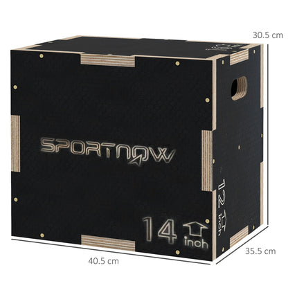 Pylometric Jump Box, Wooden Pylo Box for Home Gym