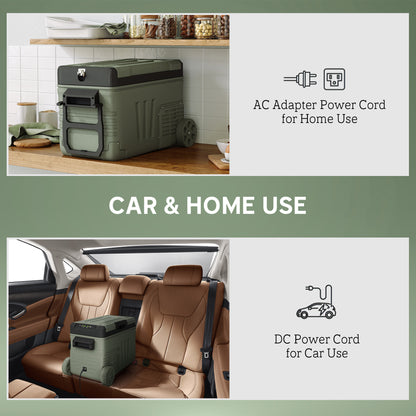 33L Camping Fridge Freezer Dual Zone Car Fridge, DC & AC, -20-20℃