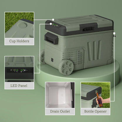 33L Camping Fridge Freezer Dual Zone Car Fridge, DC & AC, -20-20℃