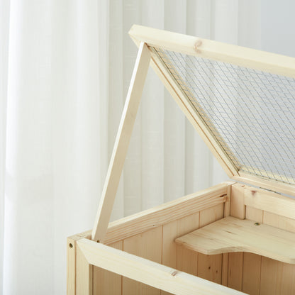 3 Tiers Wooden Hamster Cage Fir Wood Mouse Guinea Rodent Mice House Pet Play Small Animals 60L_40W_80H cm