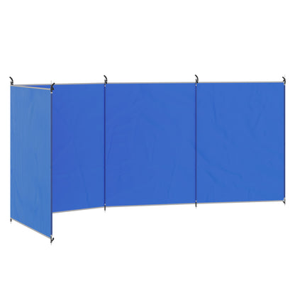 Beach/Camping Windbreak, Foldable Portable Wind Blocker w/ Carry Bag and Steel Poles, Beach Sun Screen Shelter Privacy Wall, 450cm x 150cm