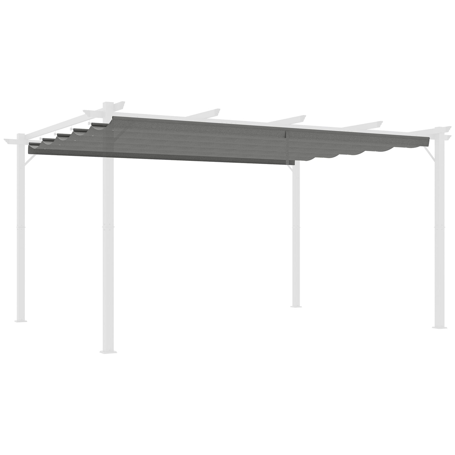 Pergola Shade Cover Replacement Canopy for 4 x 3(m) Pergola, Light Grey