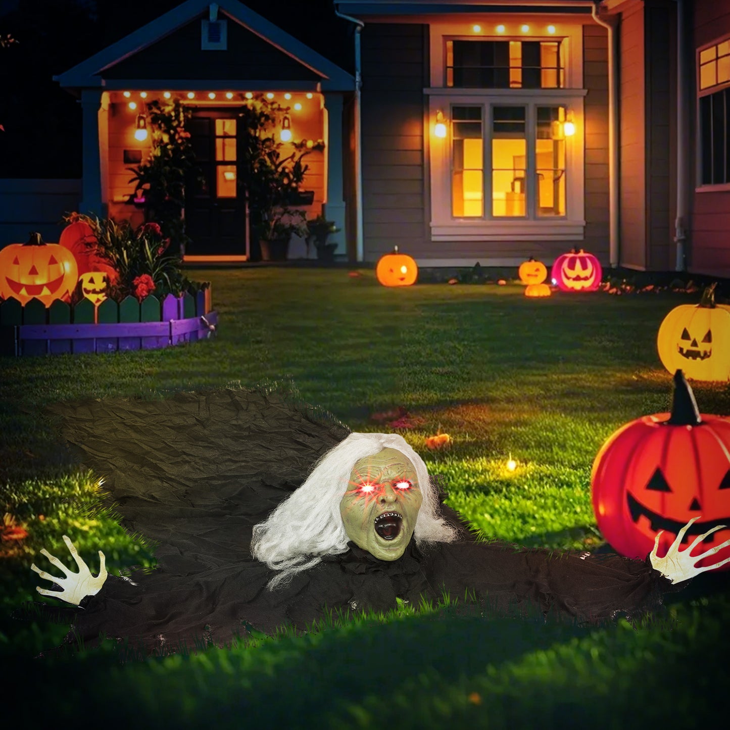 183 cm Life Size Scary Halloween Decorations, Battery Operated