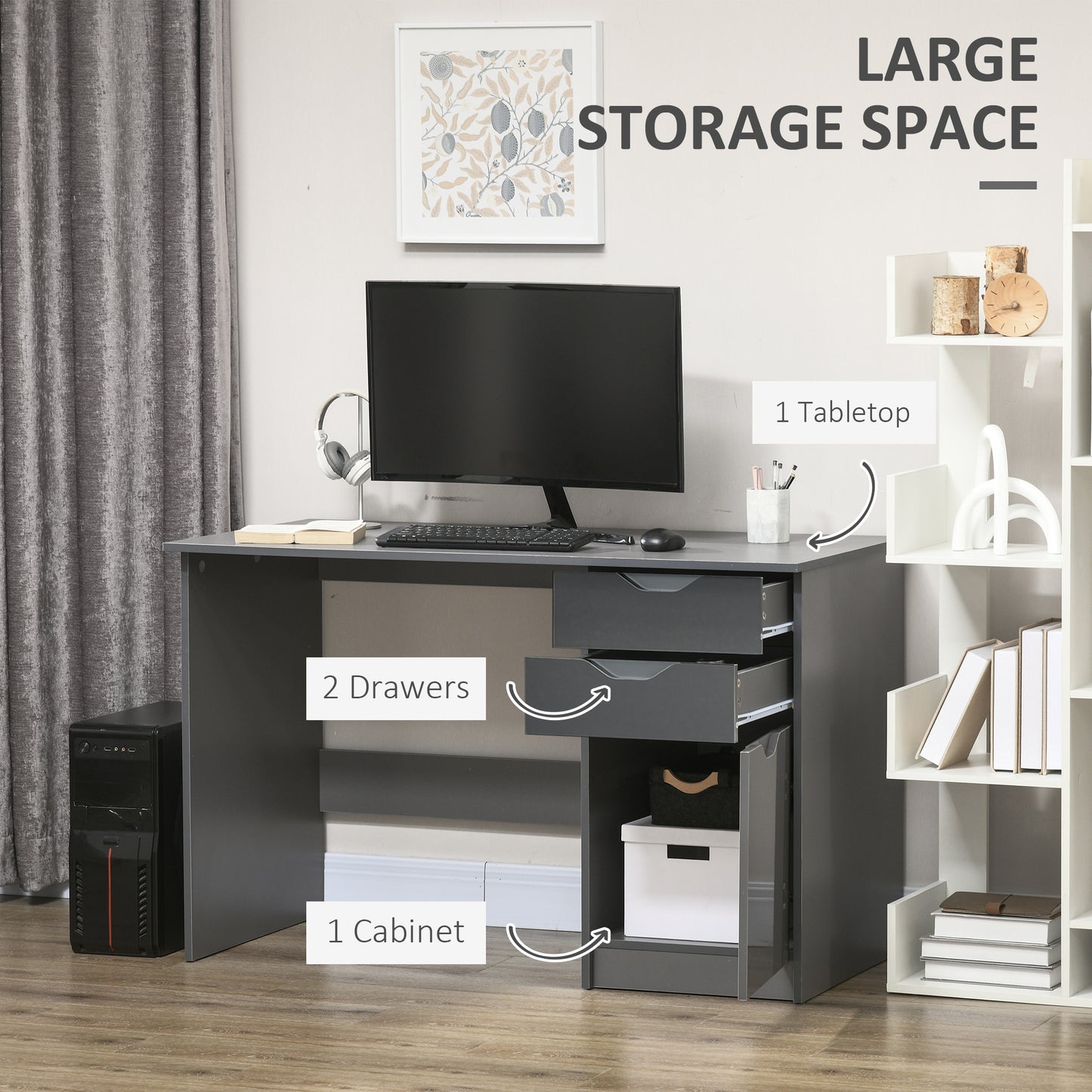 Desk with Shelves