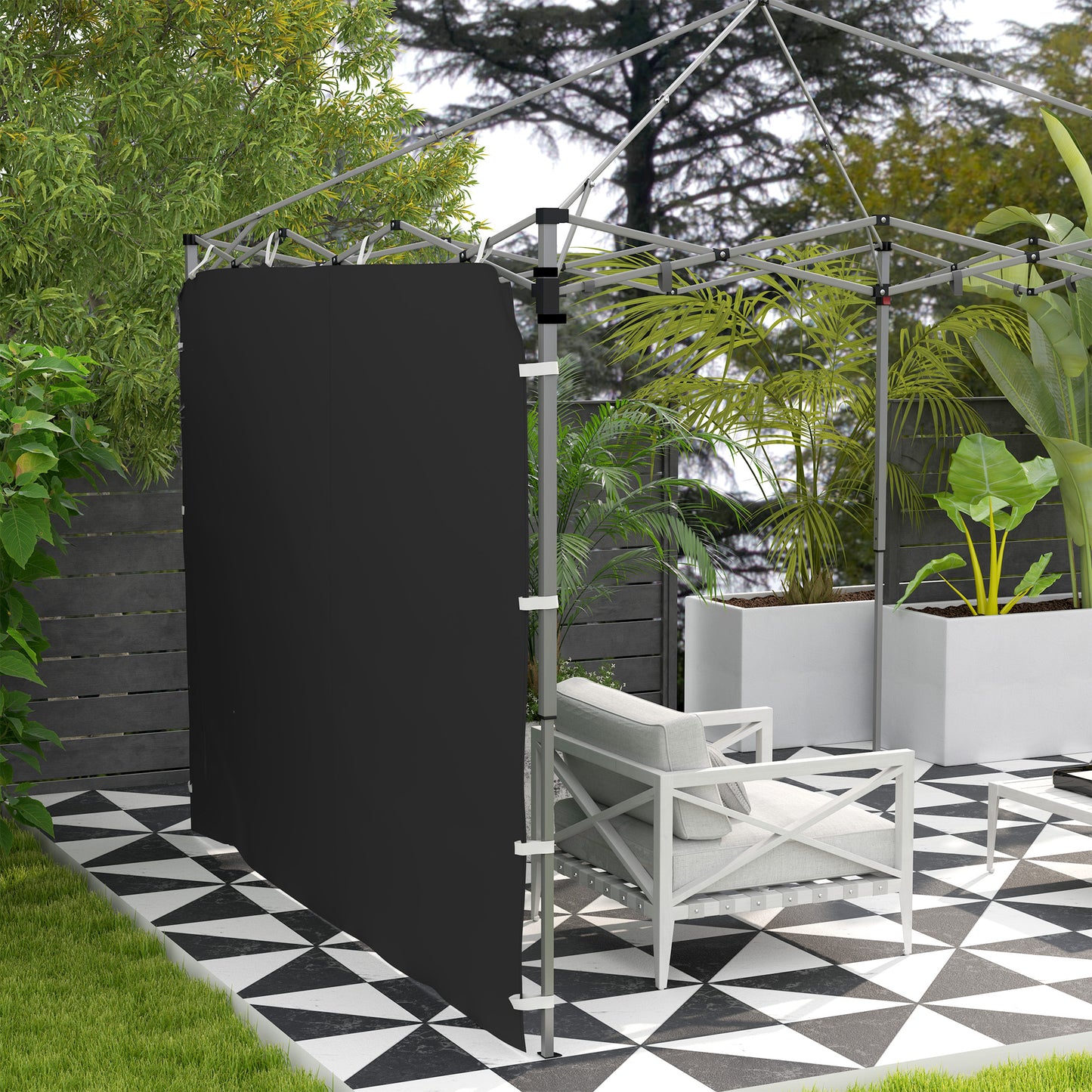 Side Panel for 3x3 m Pop Up Gazebos, 1 Pack Sidewall Only, Black