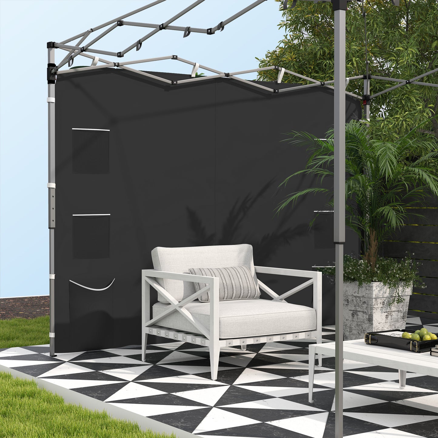 Side Panel for 3x3 m Pop Up Gazebos, 1 Pack Sidewall Only, Black