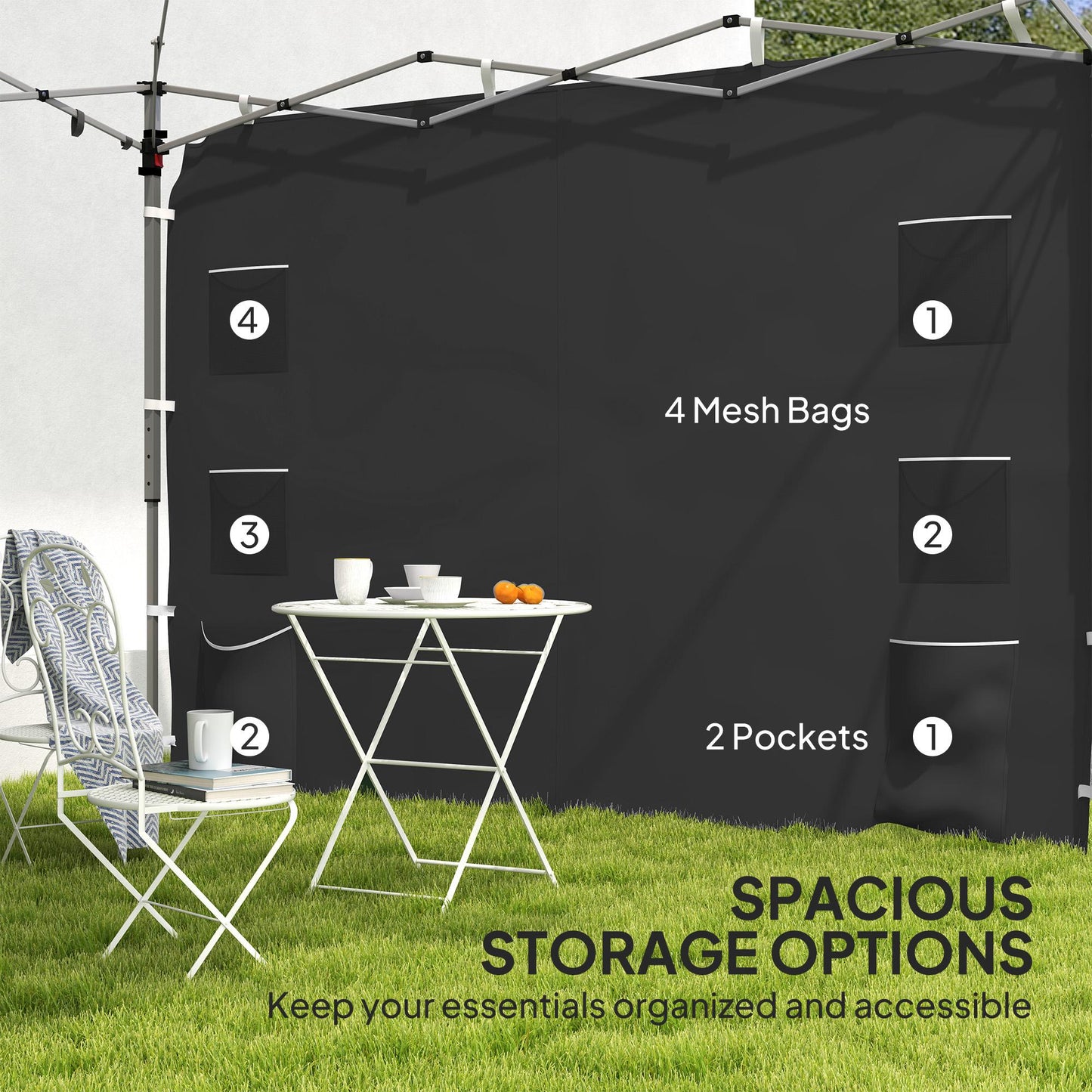 Side Panel for 3x3 m Pop Up Gazebos, 1 Pack Sidewall Only, Black