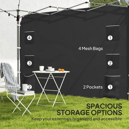 Side Panel for 3x3 m Pop Up Gazebos, 1 Pack Sidewall Only, Black