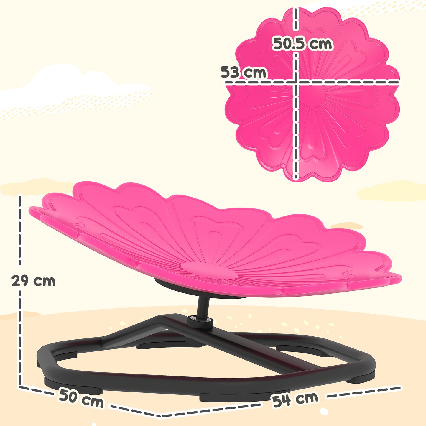 Sensory Spinning Chair, Kids Swivel Chair, Pink