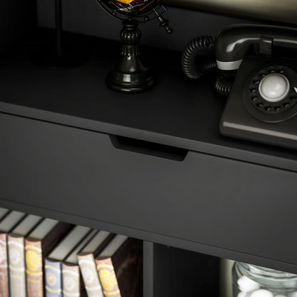 Freestanding Bookcase Display Shelf with Drawer for Home Office