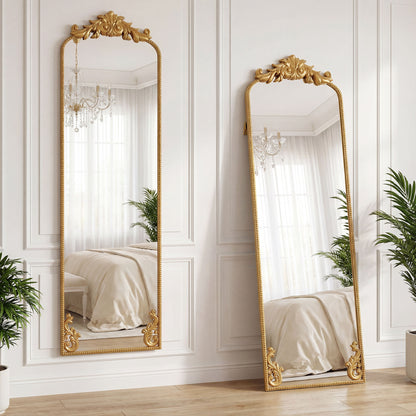 50 x 160 cm Full Length Mirror with Metal Frame, Gold Tone