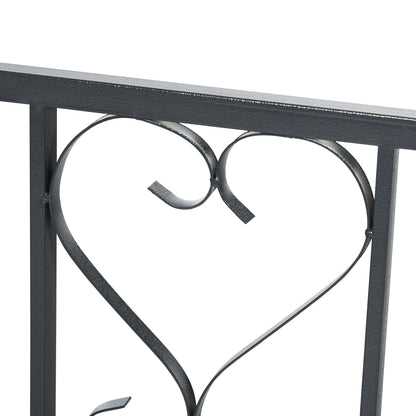 Metal Garden Arch with Double Gate, Garden Arbor Climbing Plants