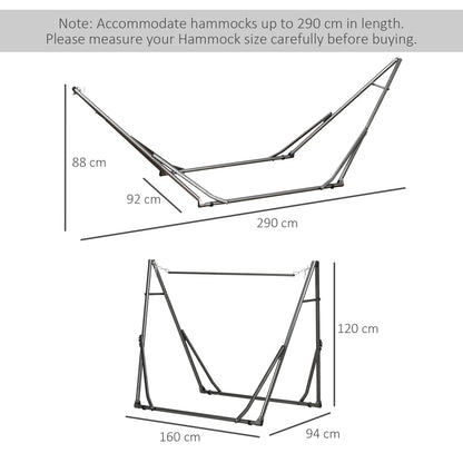 Foldable Hammock Stand, 2 in 1 Hammock Net Stand & Clothes Drying Rack