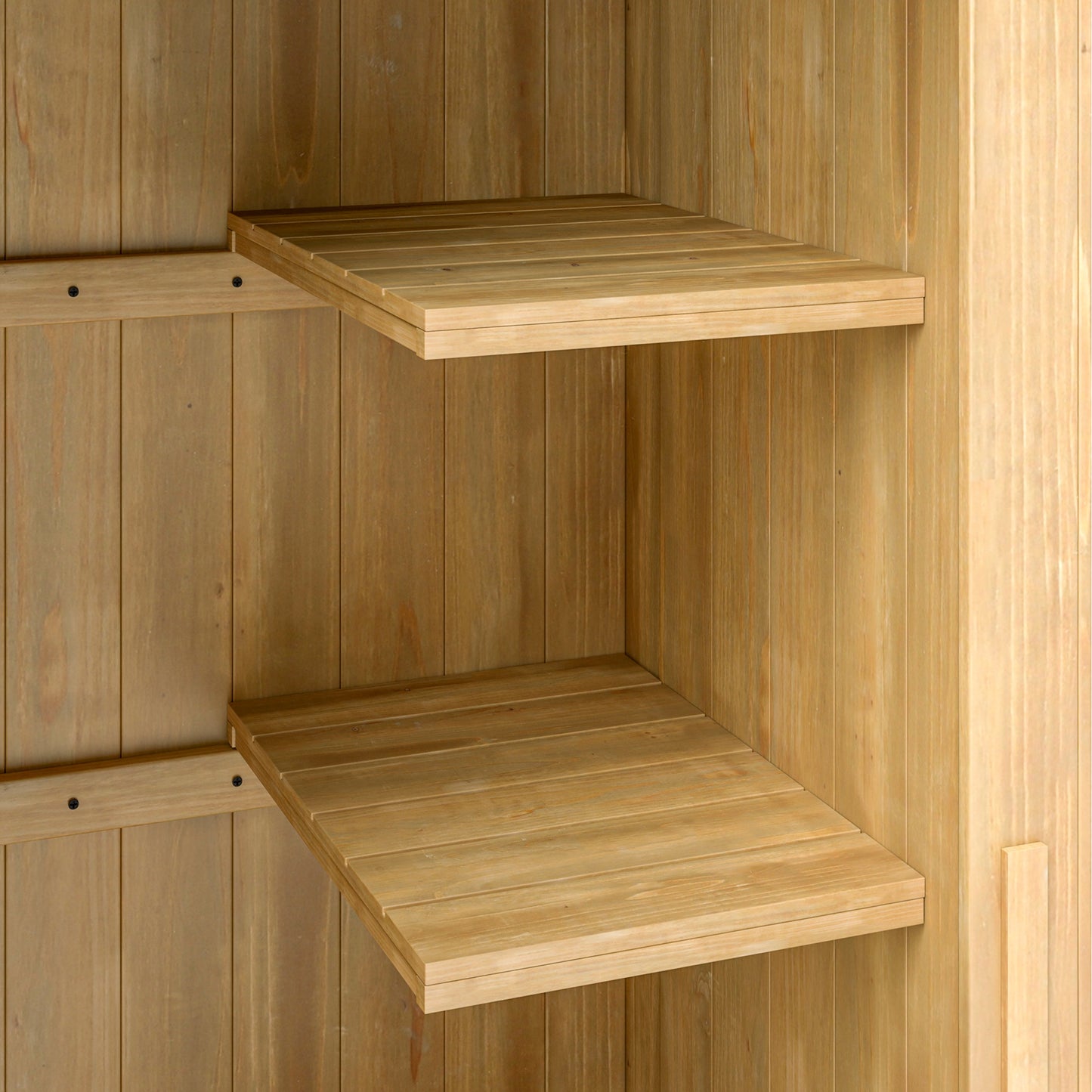 Wooden Small Garden Shed with 3 Shelves and Tilt Roof