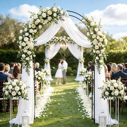 Garden Arch, 2.4 m High x 1.5 m Wide Metal Outdoor Wedding Arch