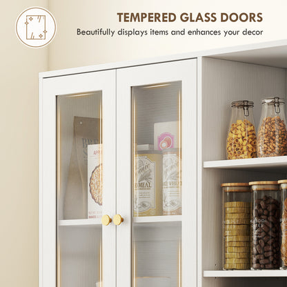 172 cm Tall Kitchen Cupboard, Pantry Storage Cabinet, White