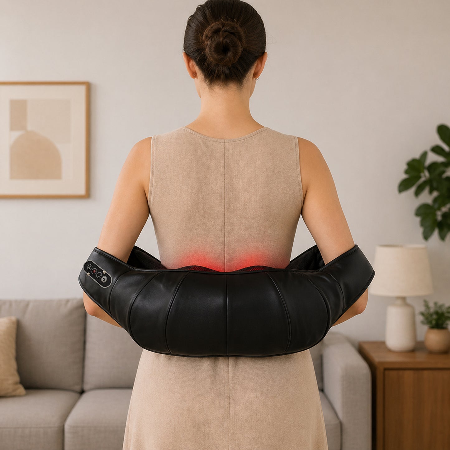 Neck and Shoulder Massager with Heat, Deep Tissue Shiatsu 3D Kneading Massager for Neck, Back, Waist, Hand and Leg, at Home and Car, Gifts for Women and Men